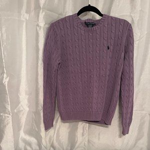 Polo Light Purple XL Cable Sweater